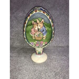 Jim Shore Heartwood Creek "Display Of Affection" Egg Easter Decor 2006